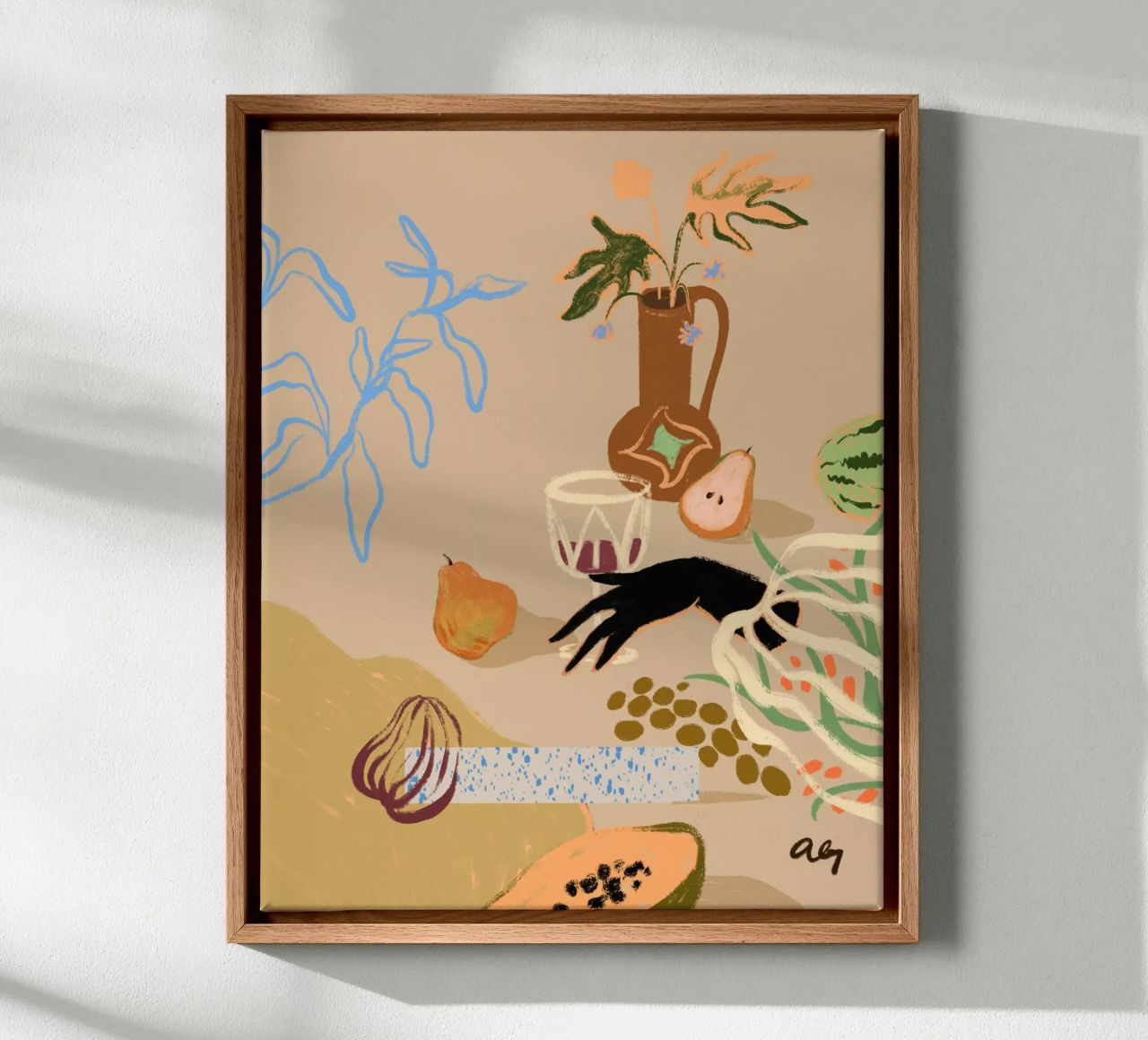 Pass Me The Pear canvas by Arty Guava