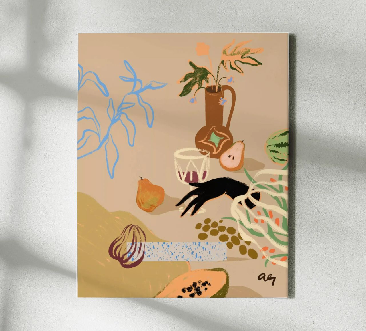 Pass Me The Pear canvas by Arty Guava