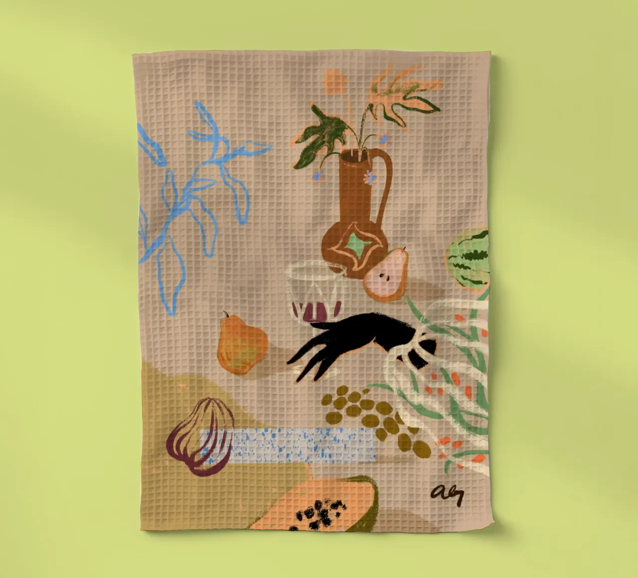 Pass Me The Pear canovaccio da cucina da Arty Guava