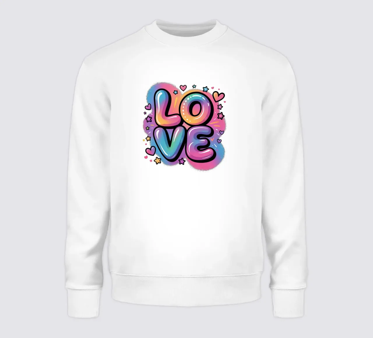 Amore acquerello pop art design, regalo per le ragazze felpa da RB-Quotes