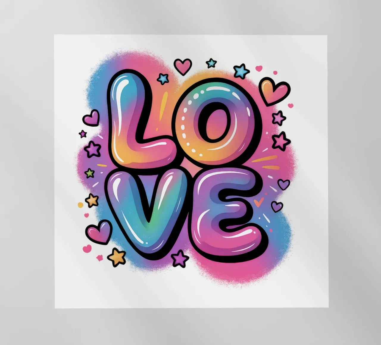 Amore acquerello pop art design, regalo per le ragazze pellicola backlit da RB-Quotes