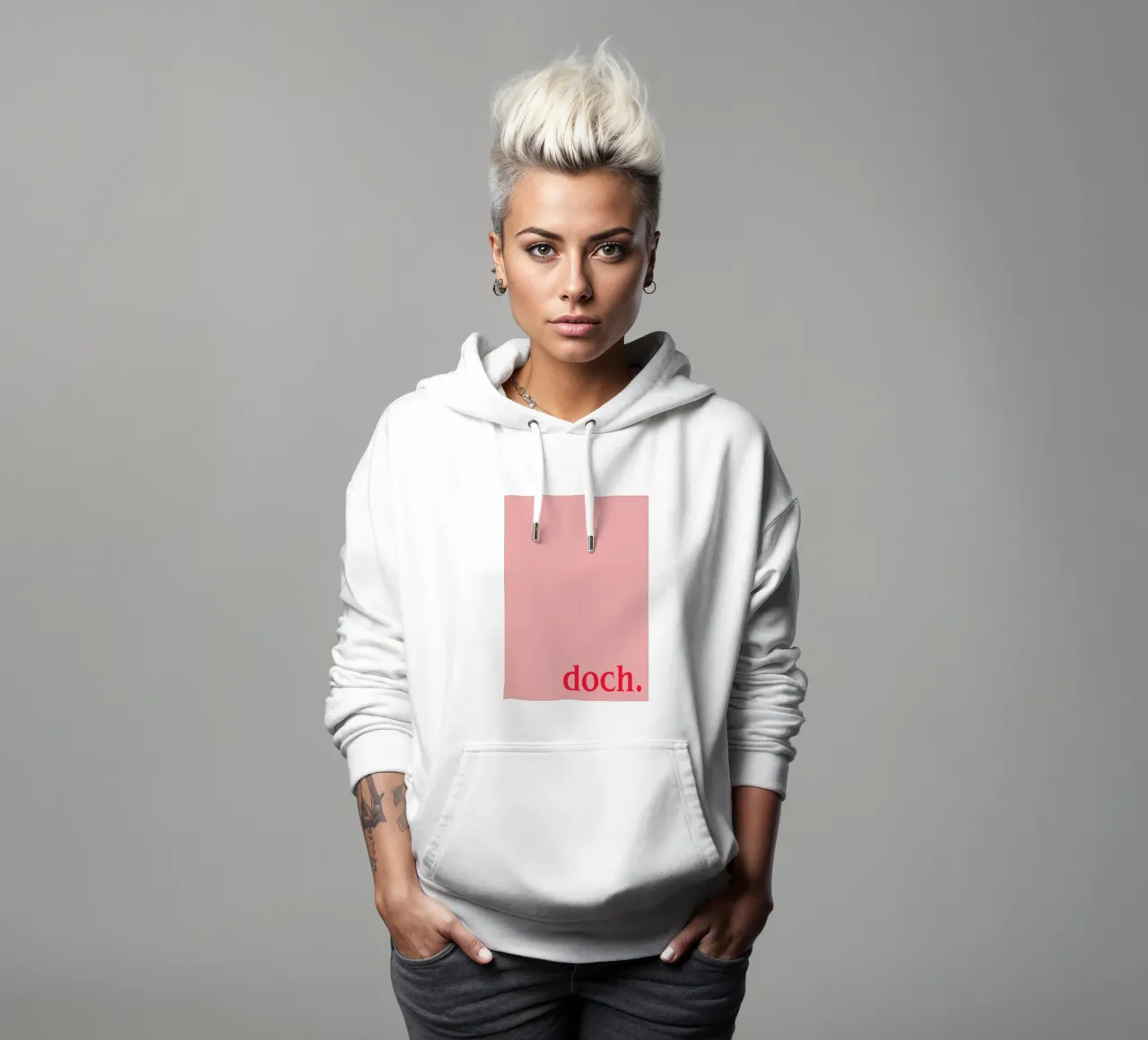 Doch Typography felpa con cappuccio da Attaboy Dsgn