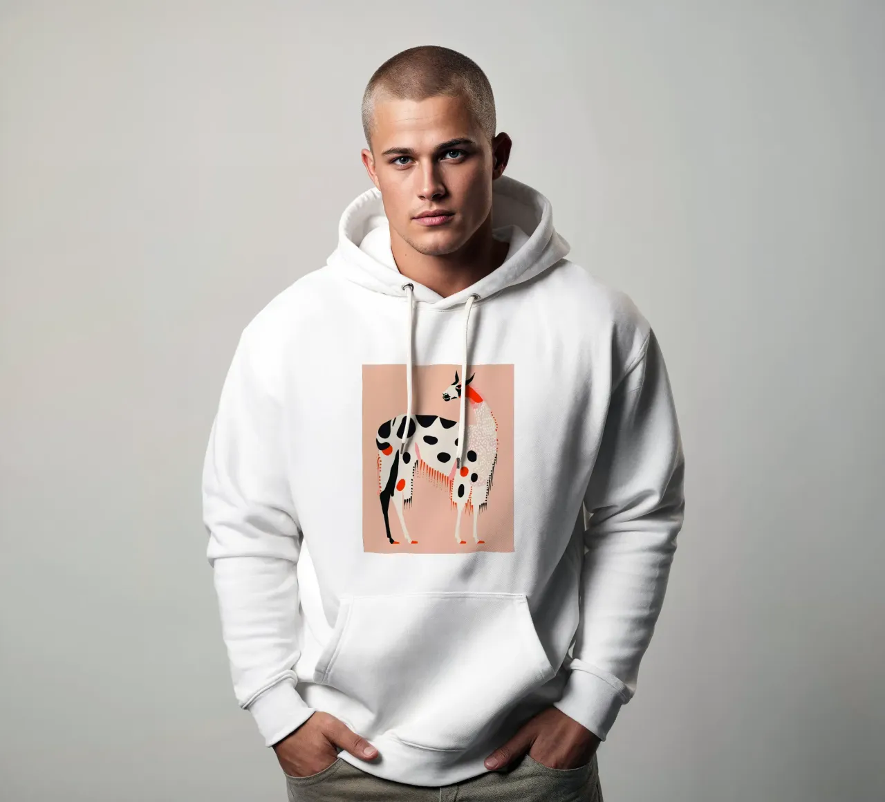 Lama delle Ande felpa con cappuccio da ArtsySesta