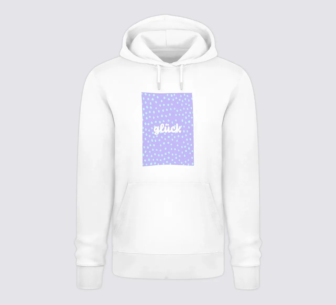 glück. (wünsche ich euch allen:) felpa con cappuccio da FRICKE DESIGN