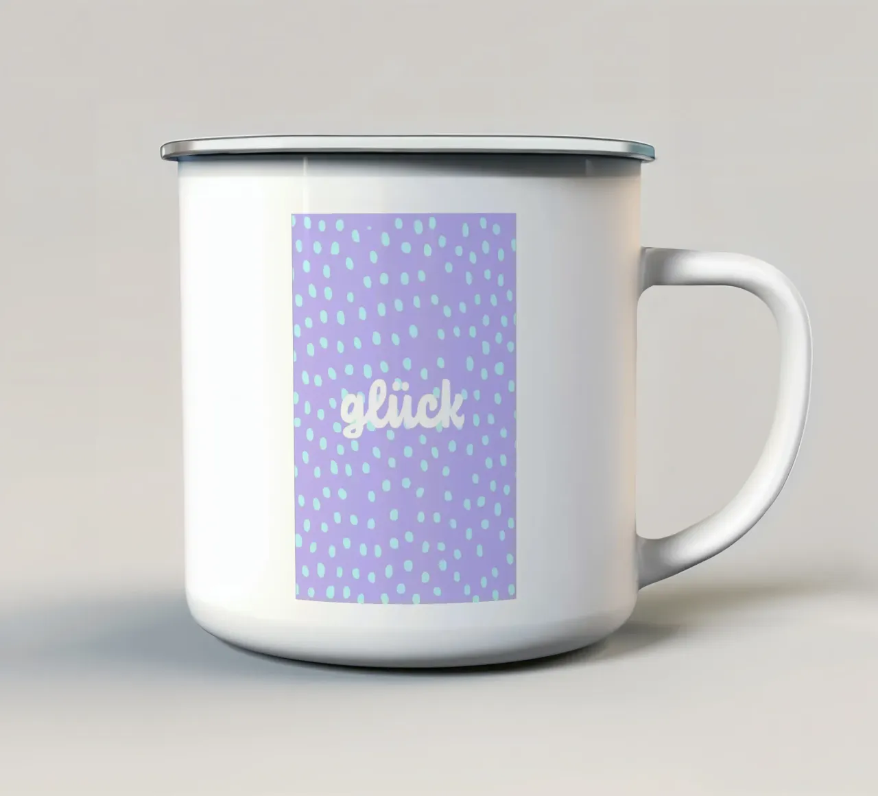 glück. (wünsche ich euch allen:) tazza in smalto da FRICKE DESIGN