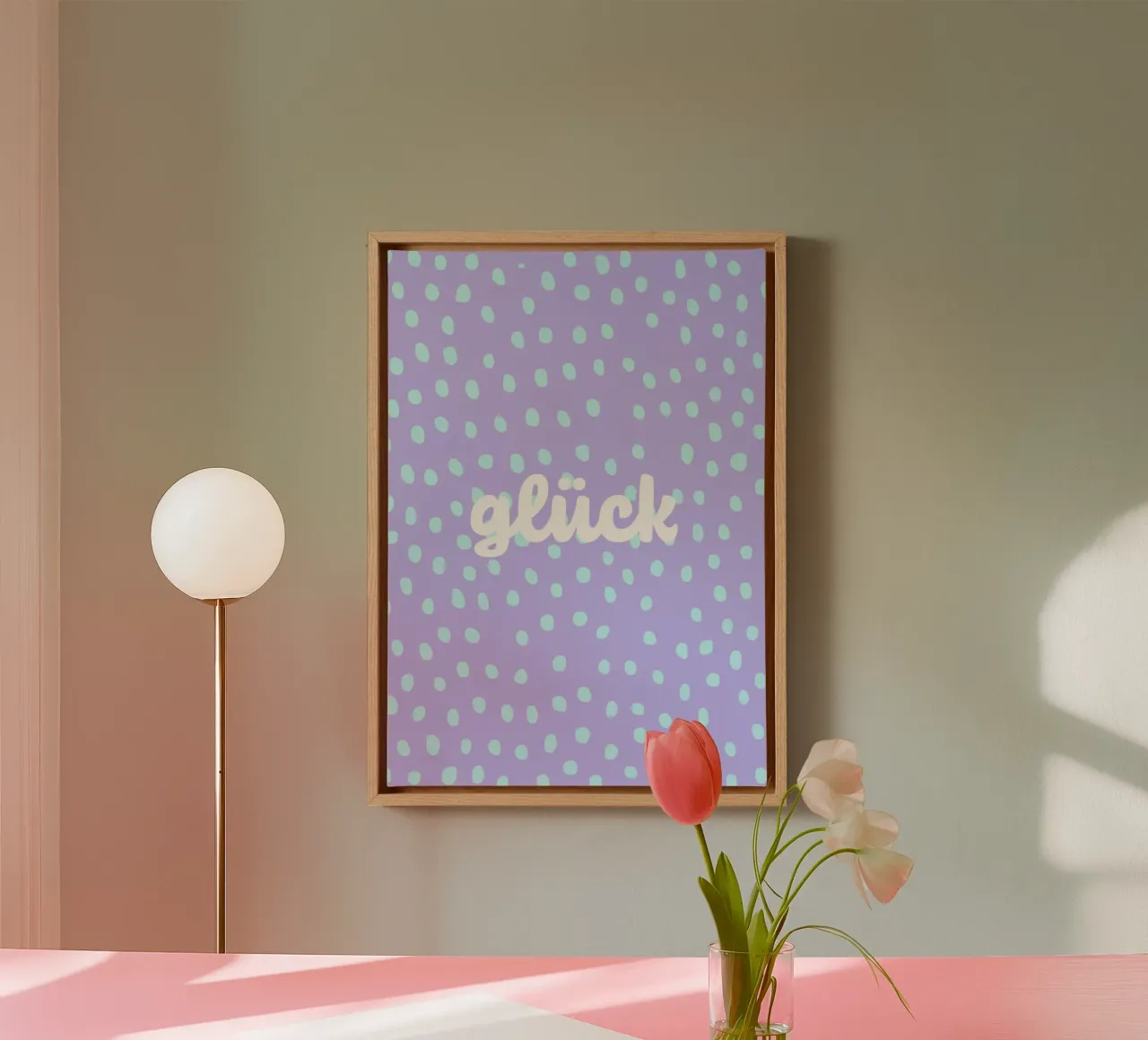 glück. (wünsche ich euch allen:) tela con Cornice a cassetta da FRICKE DESIGN