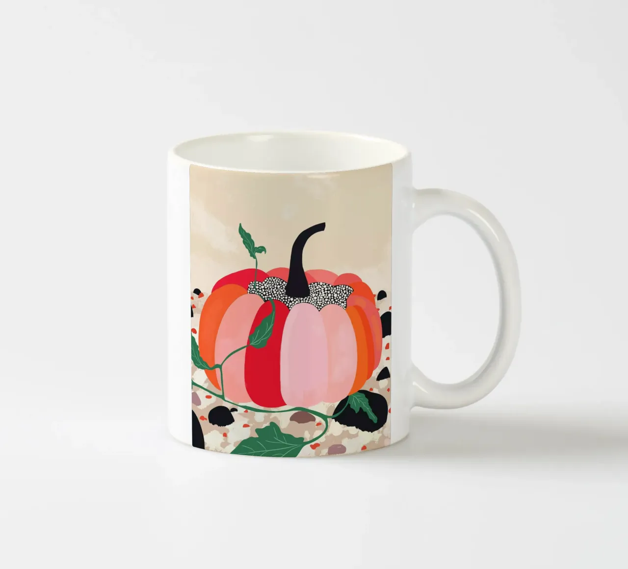 Pumpkin ceramic mug by ArtsySesta