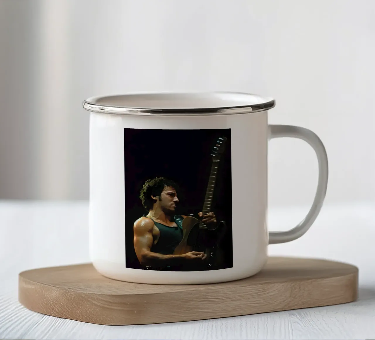 Bruce Springsteen tazza in smalto da Low poly art