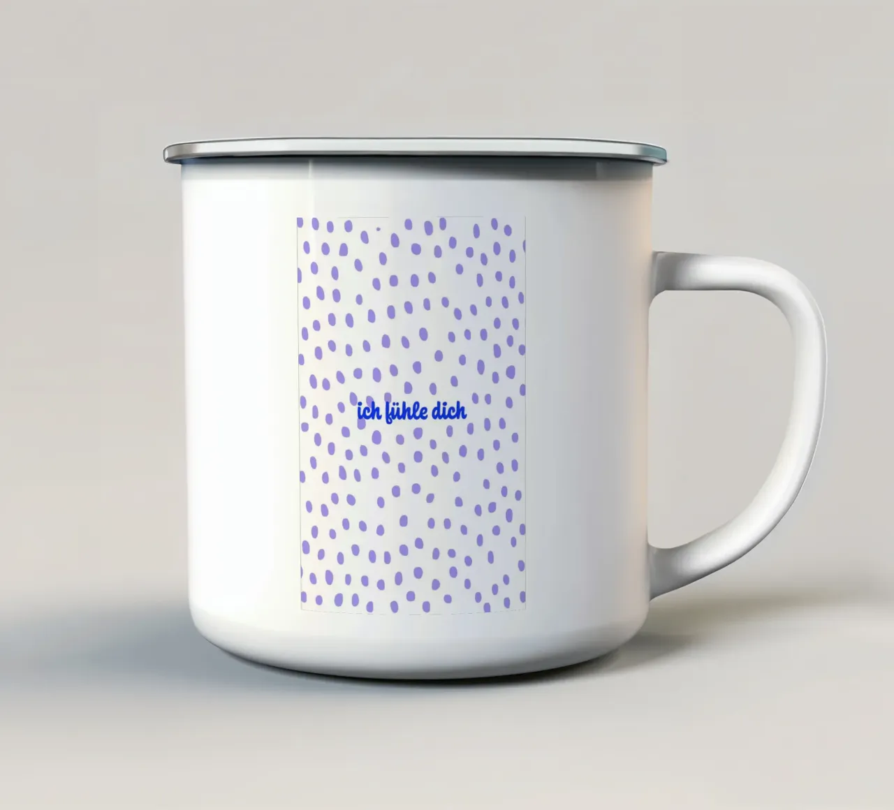 Ich fühle dich. tazza in smalto da FRICKE DESIGN