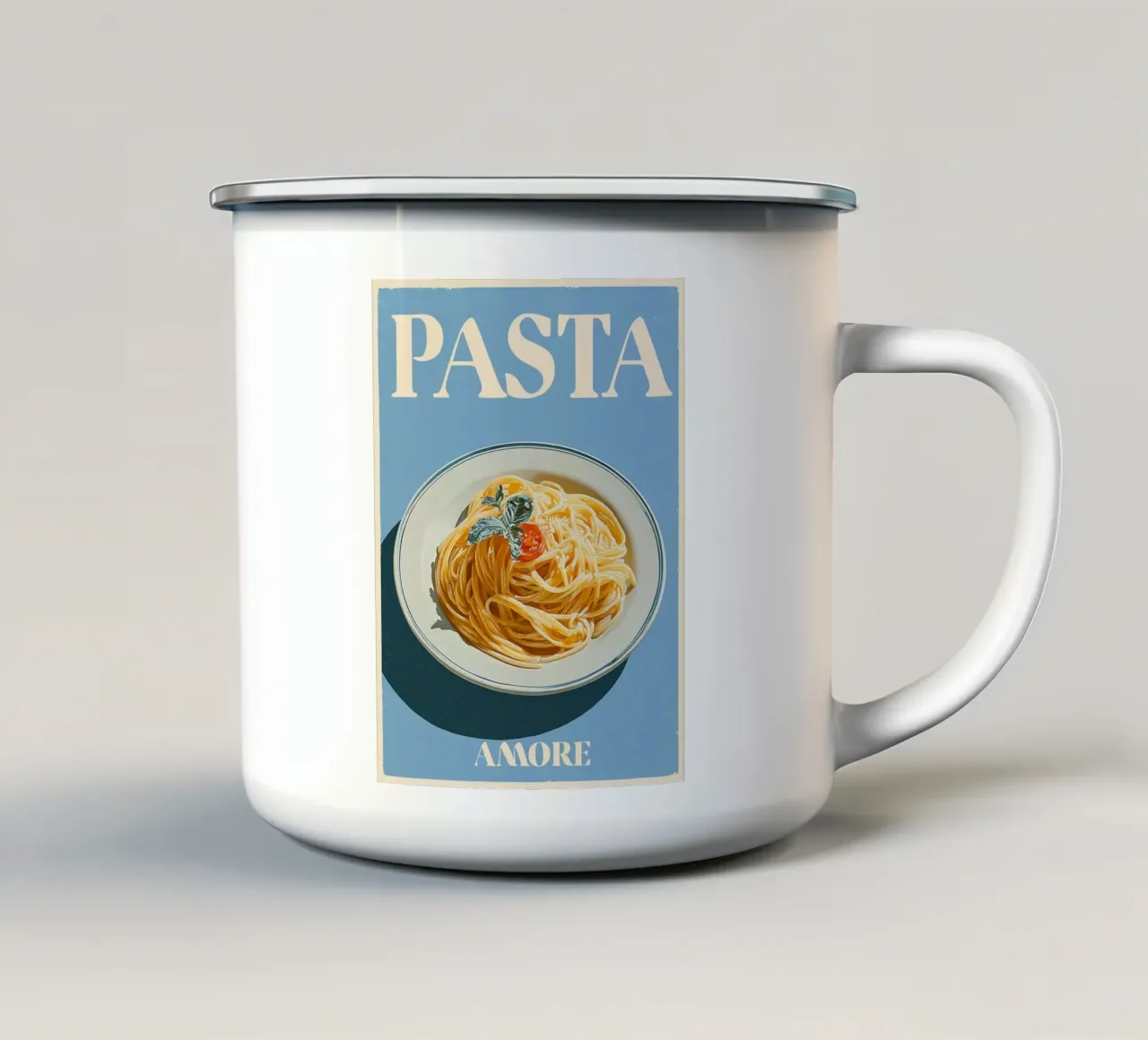 Creative Pasta Liebe tazza in smalto da Carinaprint