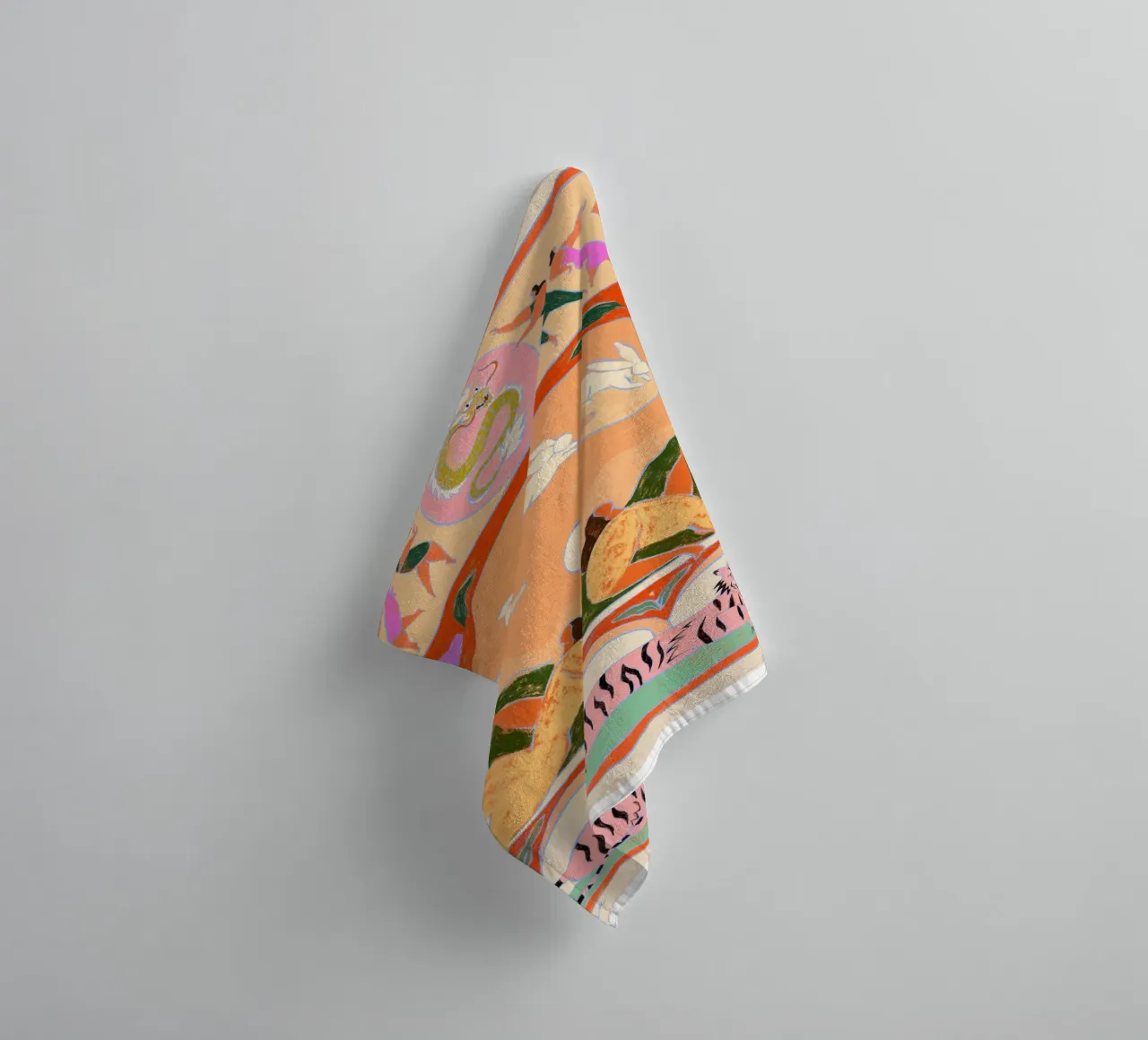 Rabbit Jumps Over The Moon serviette de bain de Arty Guava