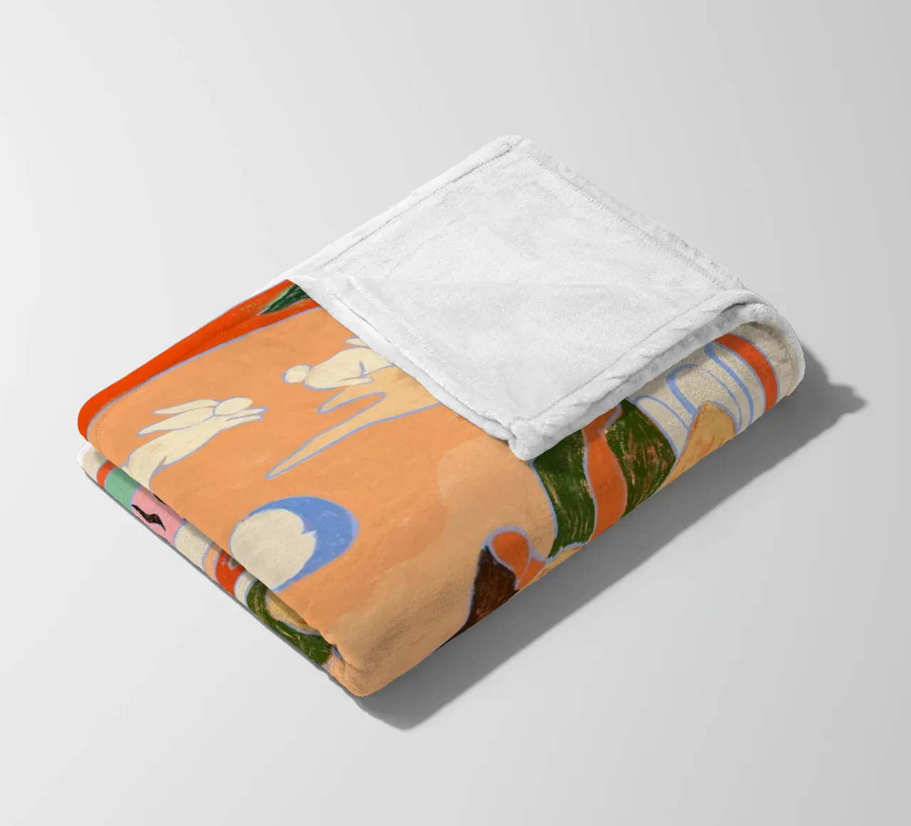 Rabbit Jumps Over The Moon coperta in pile da Arty Guava