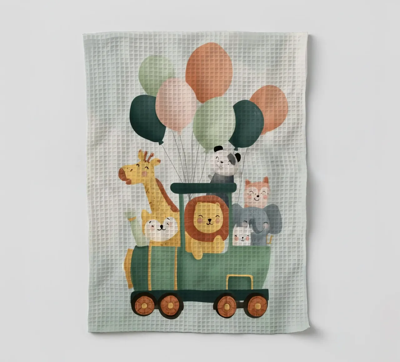 The Happy Animal Train Geschirrtuch von Kiara