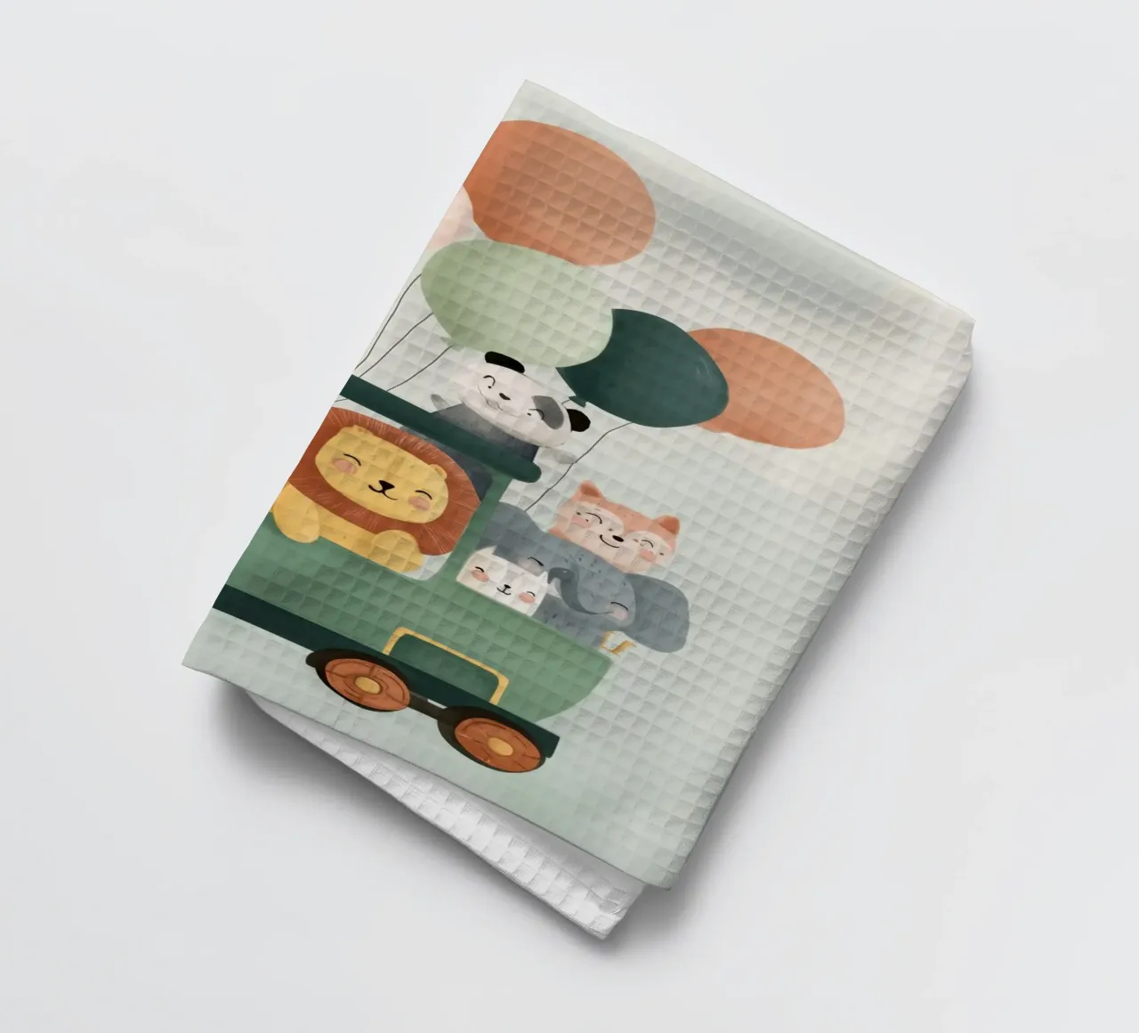 The Happy Animal Train Geschirrtuch von Kiara