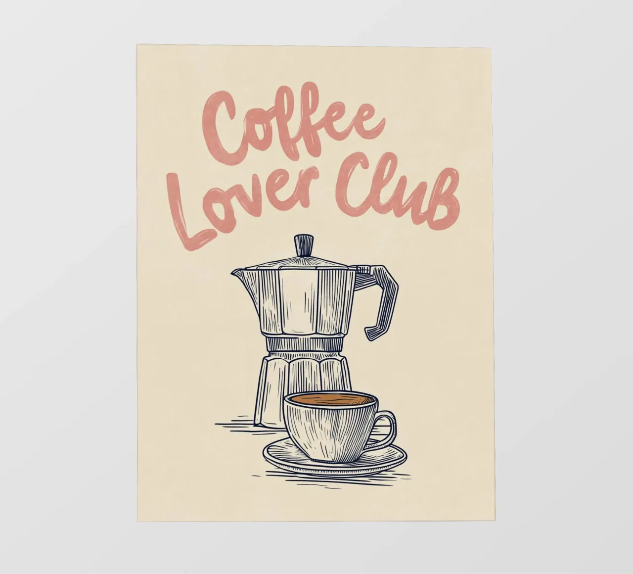 Caffè amore look retrò telo in pvc da Carinaprint