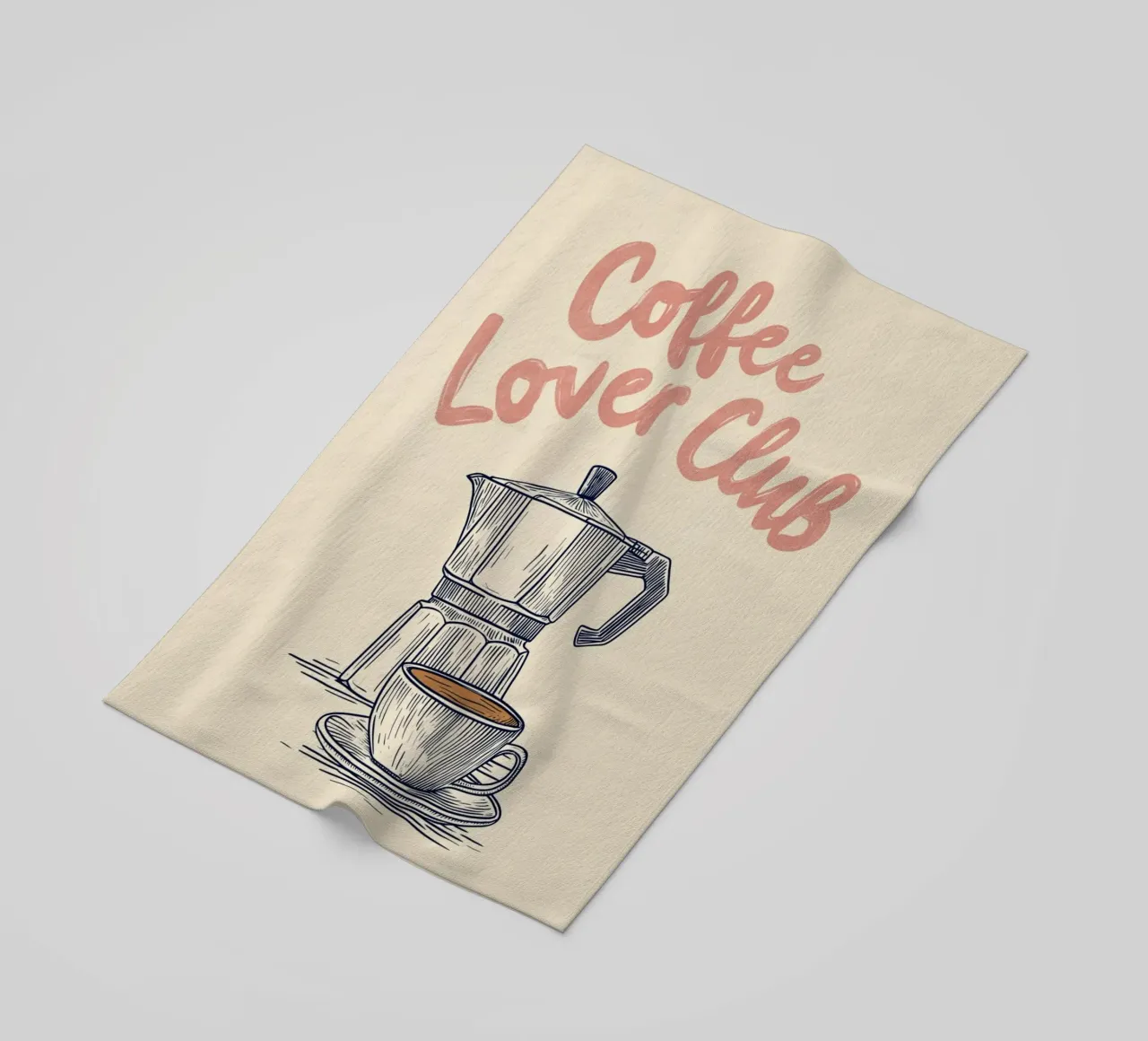 Caffè amore look retrò telo mare da Carinaprint
