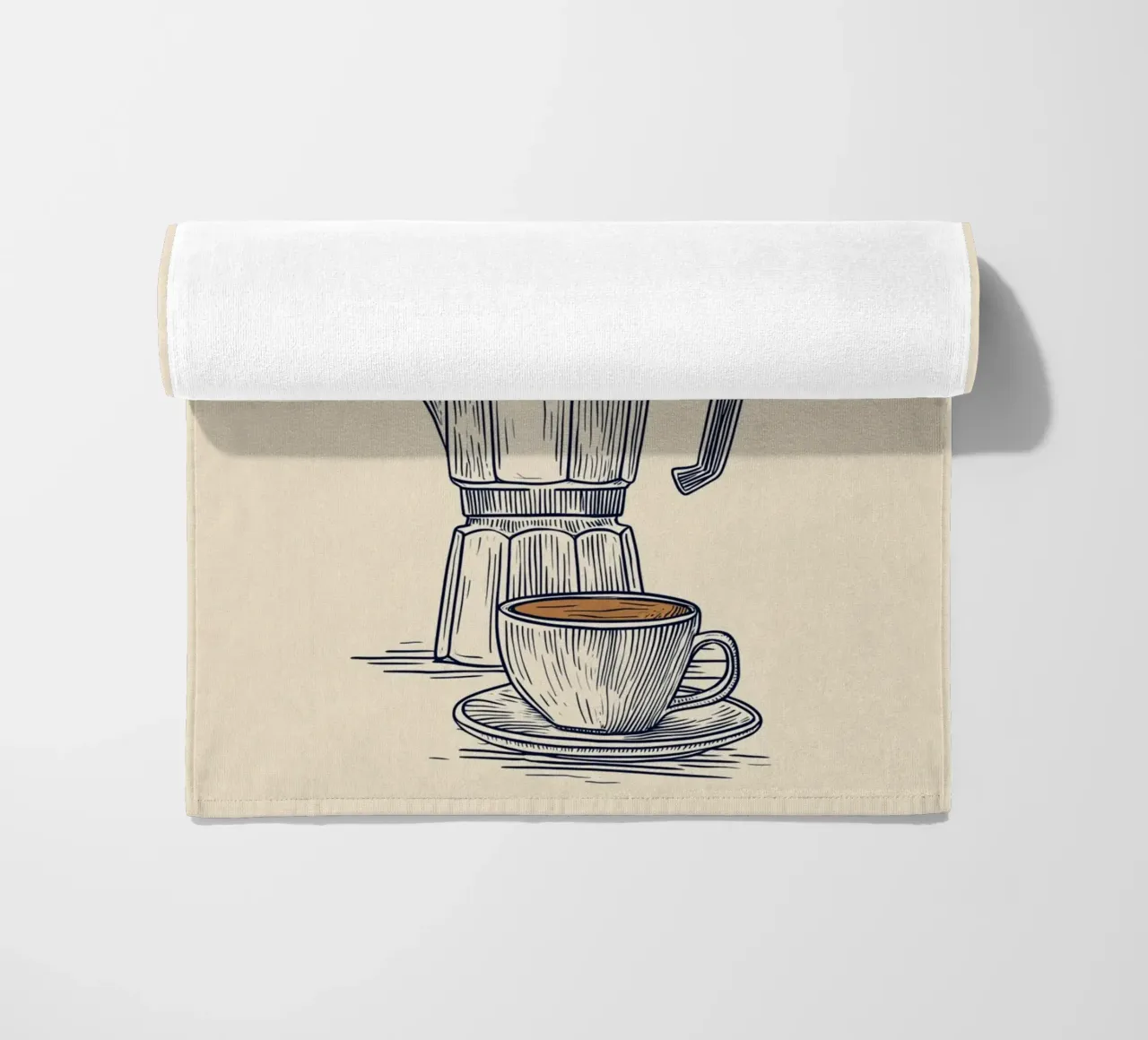 Caffè amore look retrò telo mare da Carinaprint