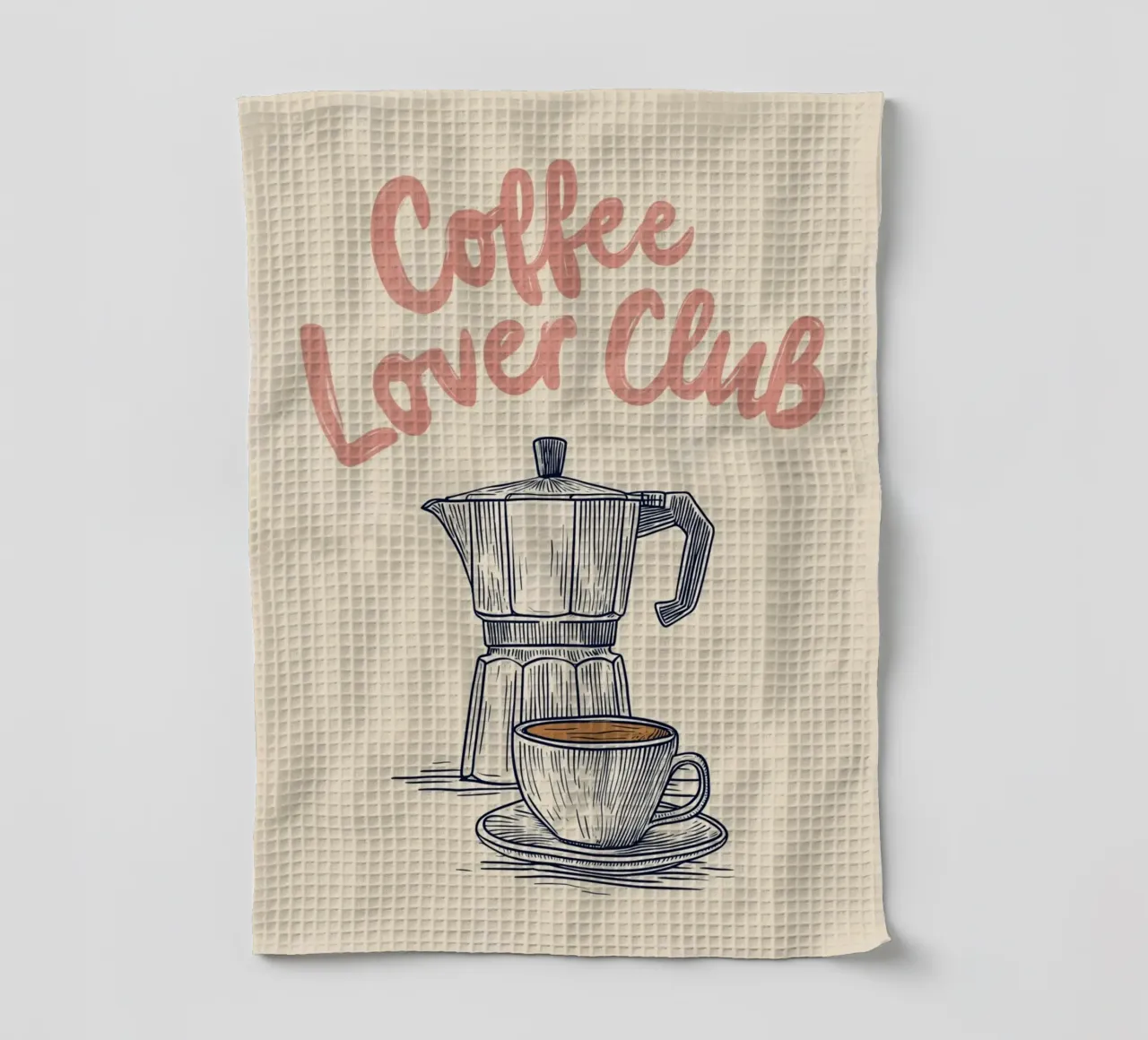 Caffè amore look retrò canovaccio da cucina da Carinaprint