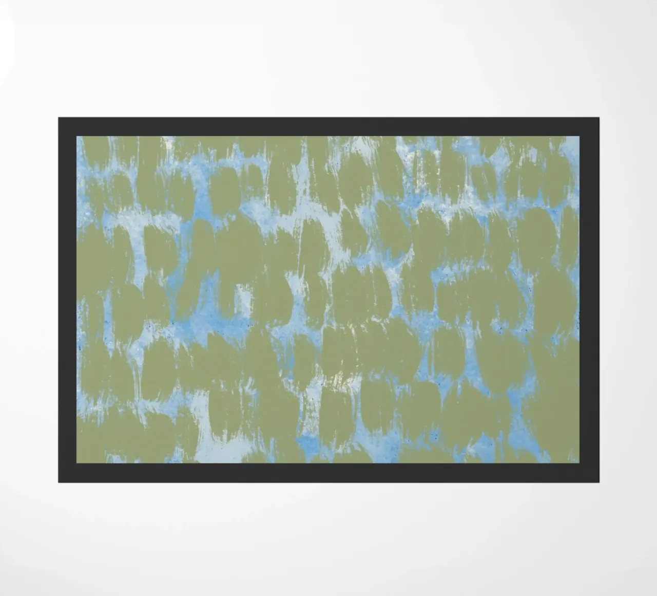 Tiny brushstrokes pattern 03 doormat by Little Dean