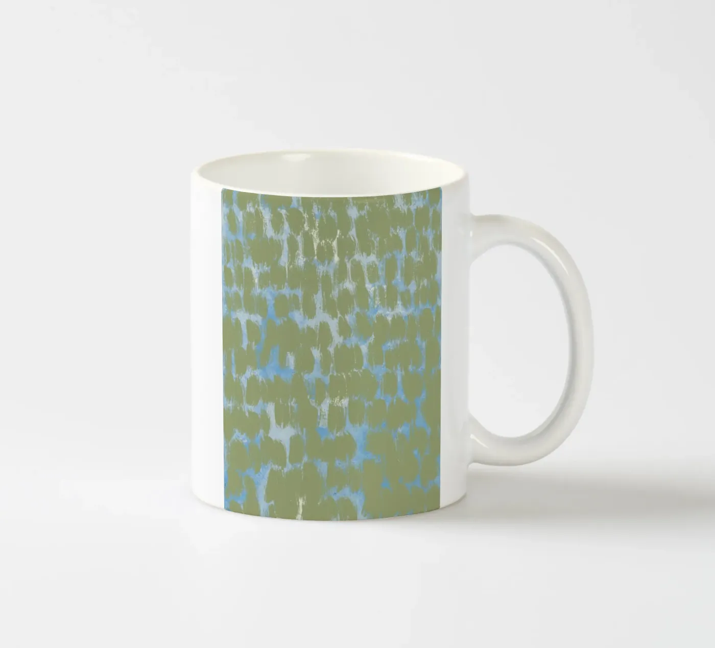 Tiny brushstrokes pattern 03 ceramic mug by Little Dean