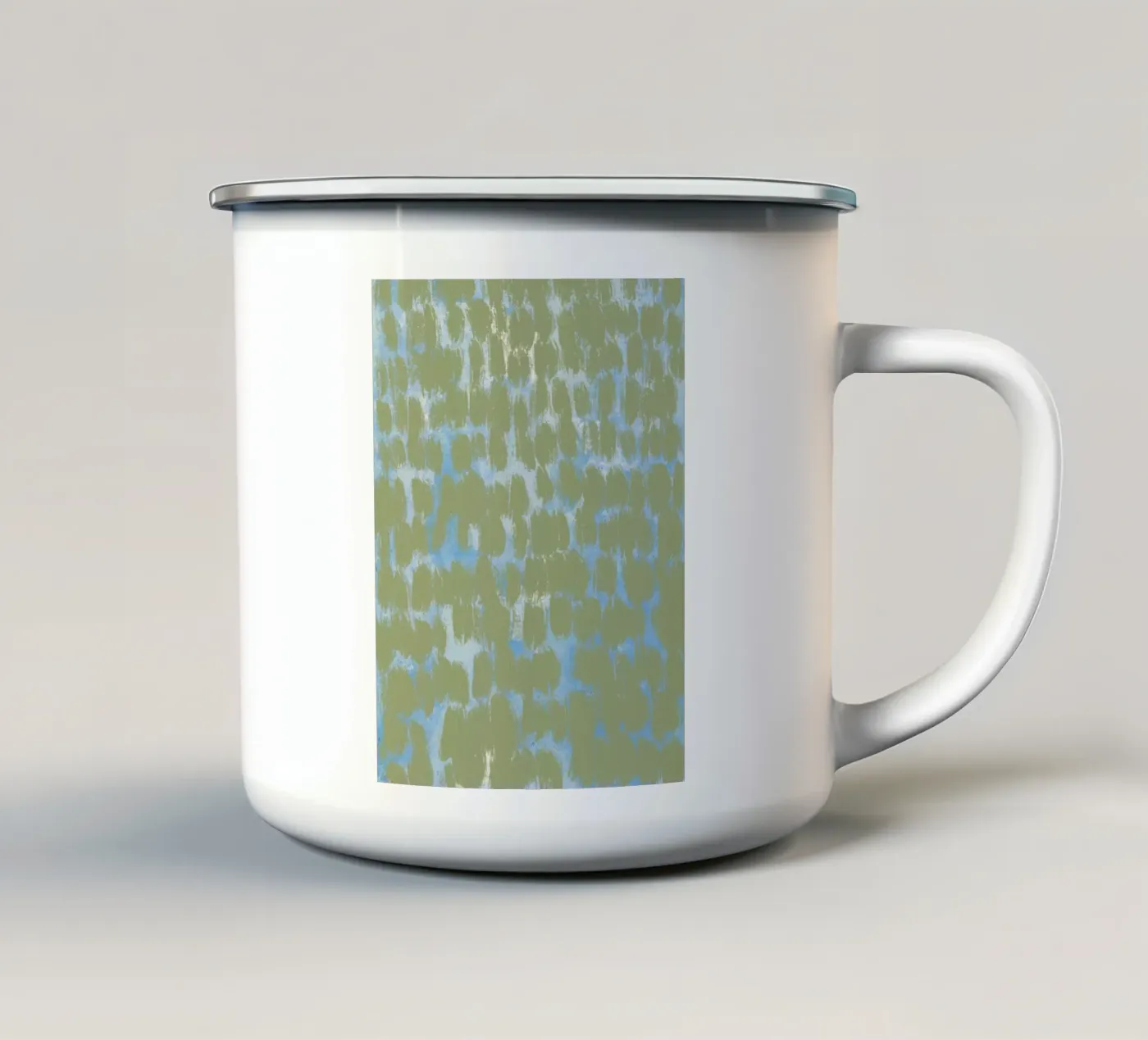 Tiny brushstrokes pattern 03 enamel mug by Little Dean