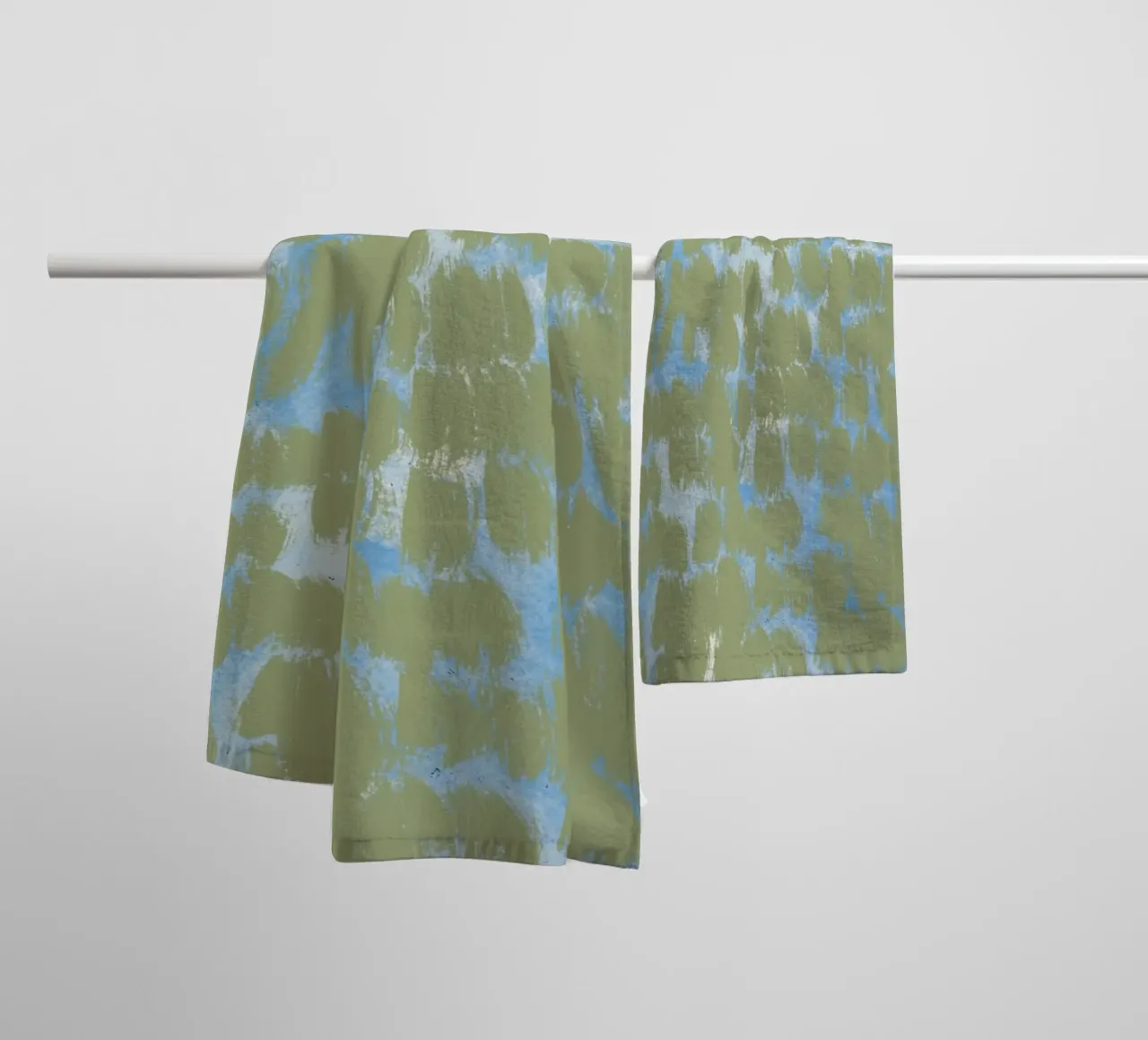 Tiny brushstrokes pattern 03 towel by Little Dean