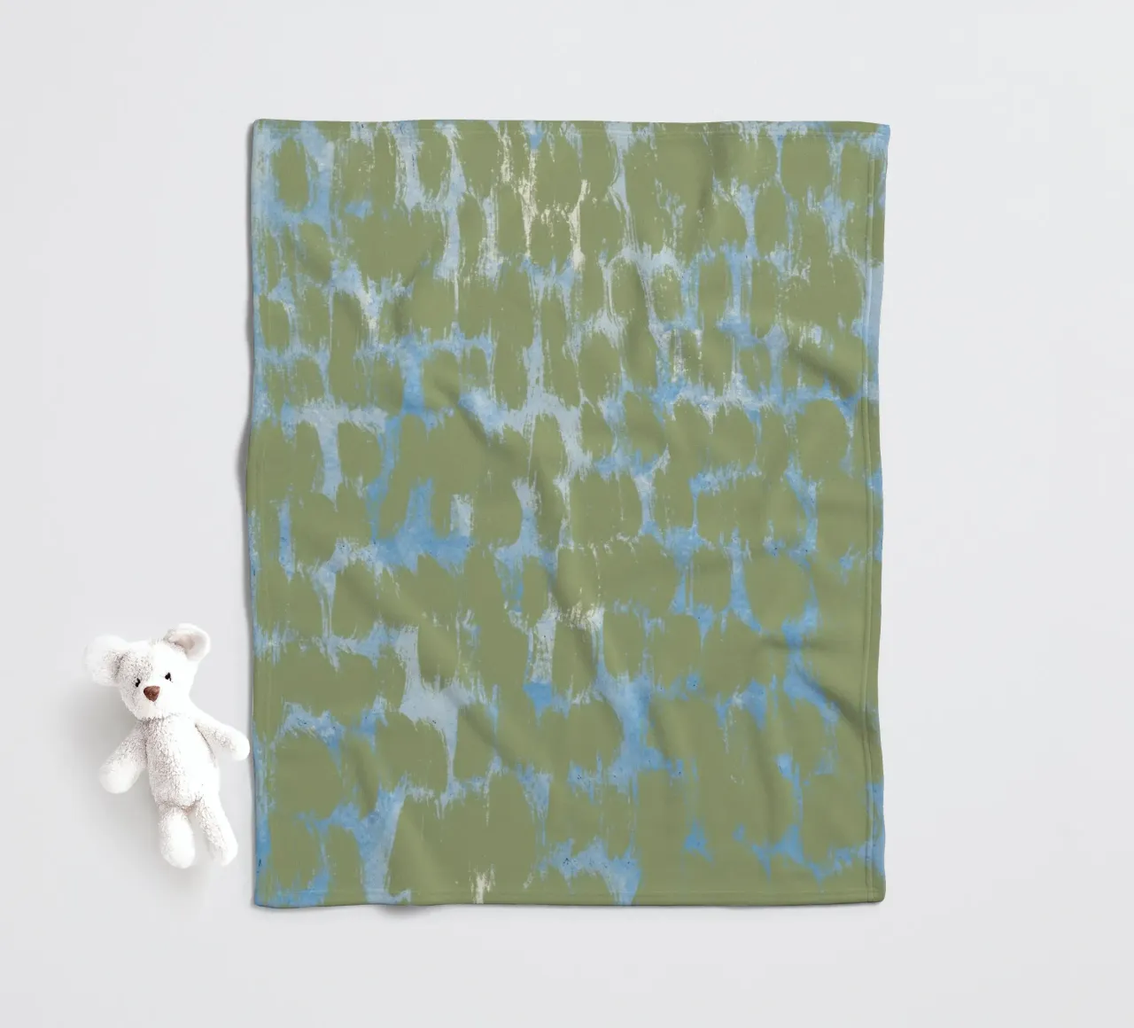 Kleine penseelstreken patroon 03 fleecedeken van Little Dean