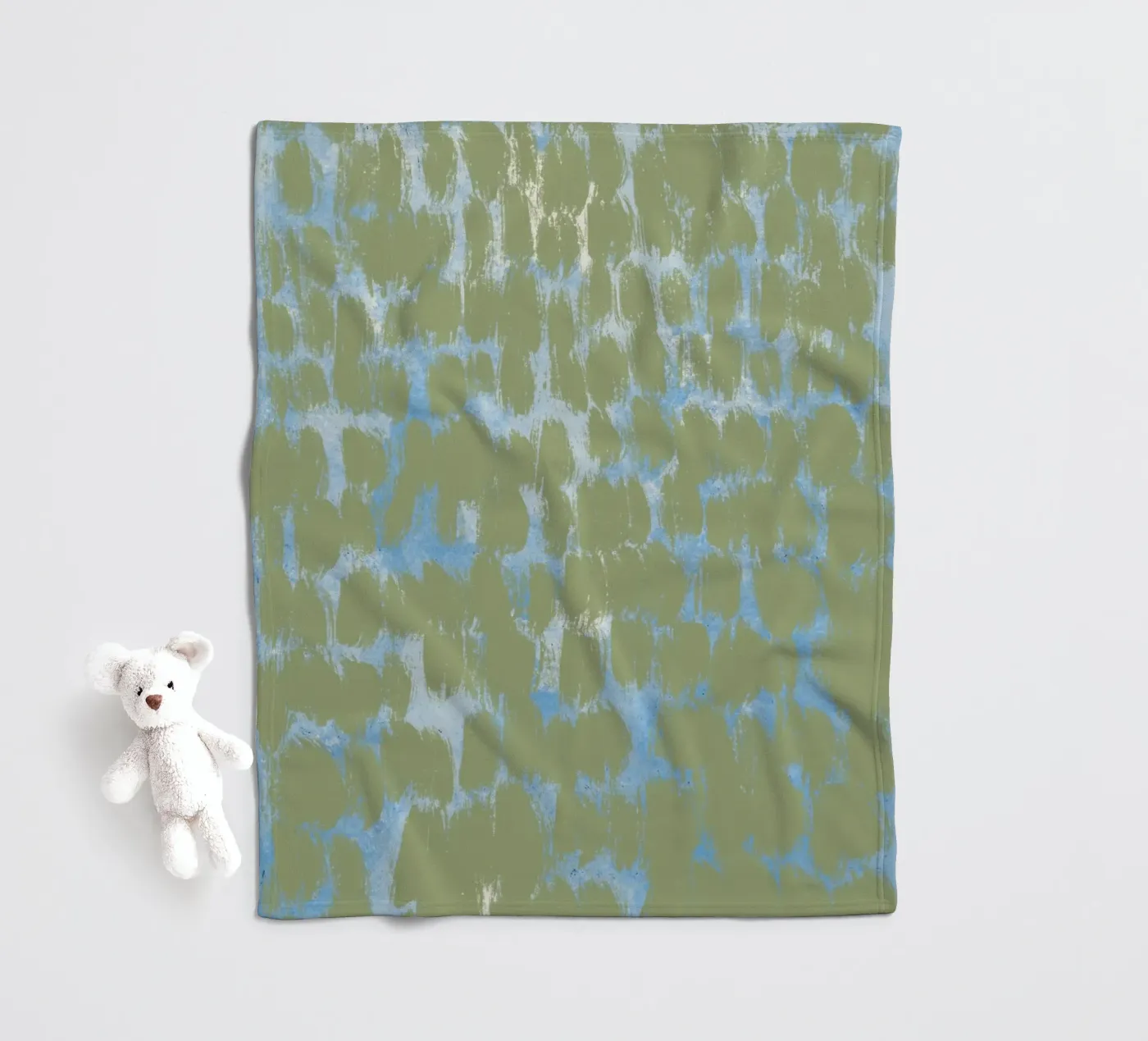 Tiny brushstrokes pattern 03 Fleecedecke von Little Dean