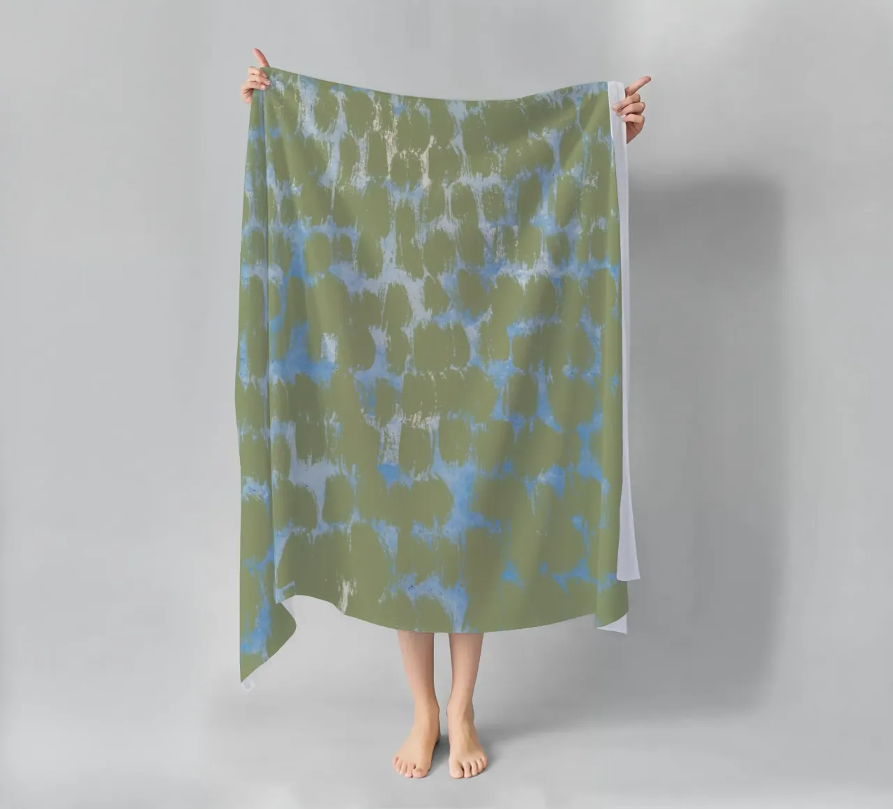 Tiny brushstrokes pattern 03 beach towel by Little Dean
