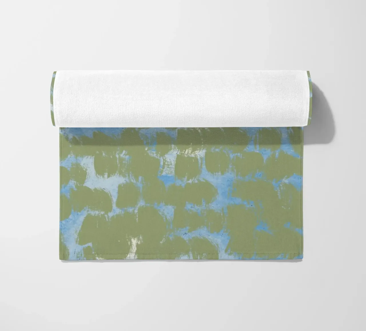 Tiny brushstrokes pattern 03 beach towel by Little Dean