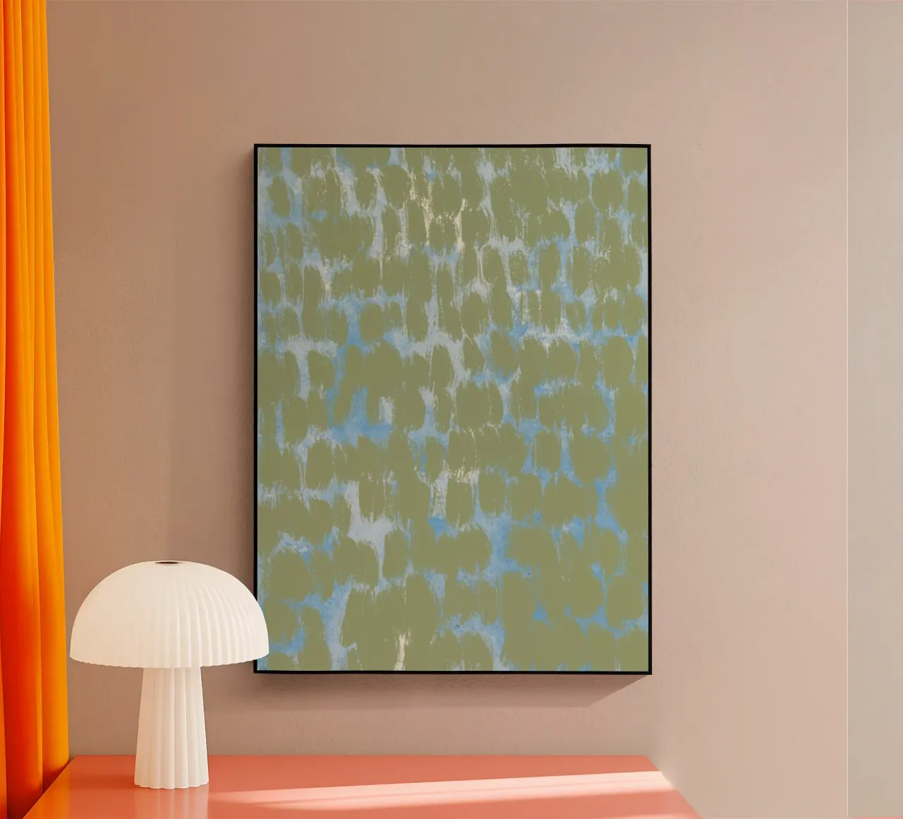 Kleine penseelstreken patroon 03 acryl van Little Dean