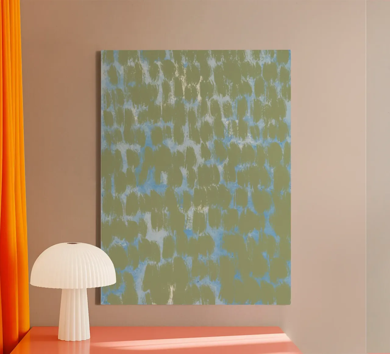 Tiny brushstrokes pattern 03 canvas by Little Dean