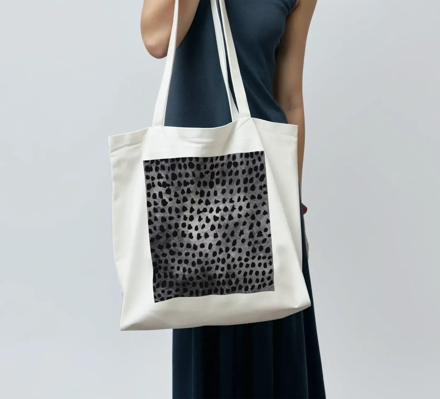 Tiny brushstrokes pattern 04 tote bag by Little Dean