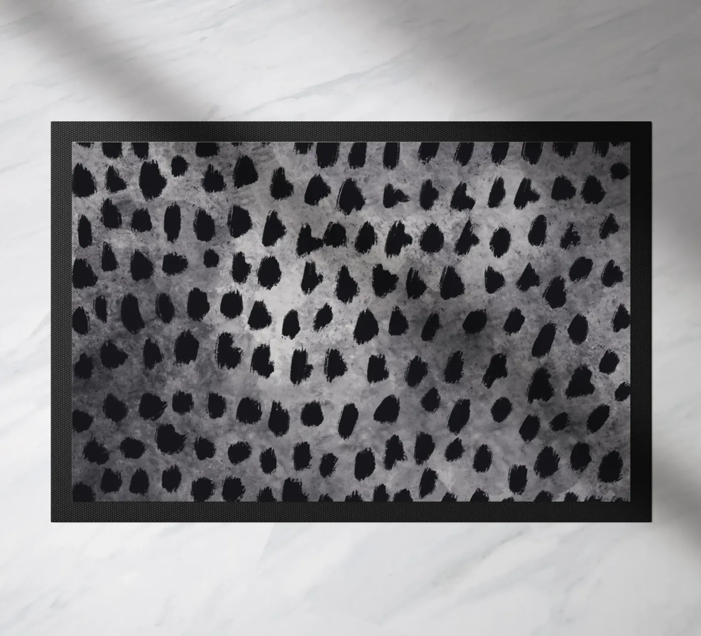 Tiny brushstrokes pattern 04 doormat by Little Dean