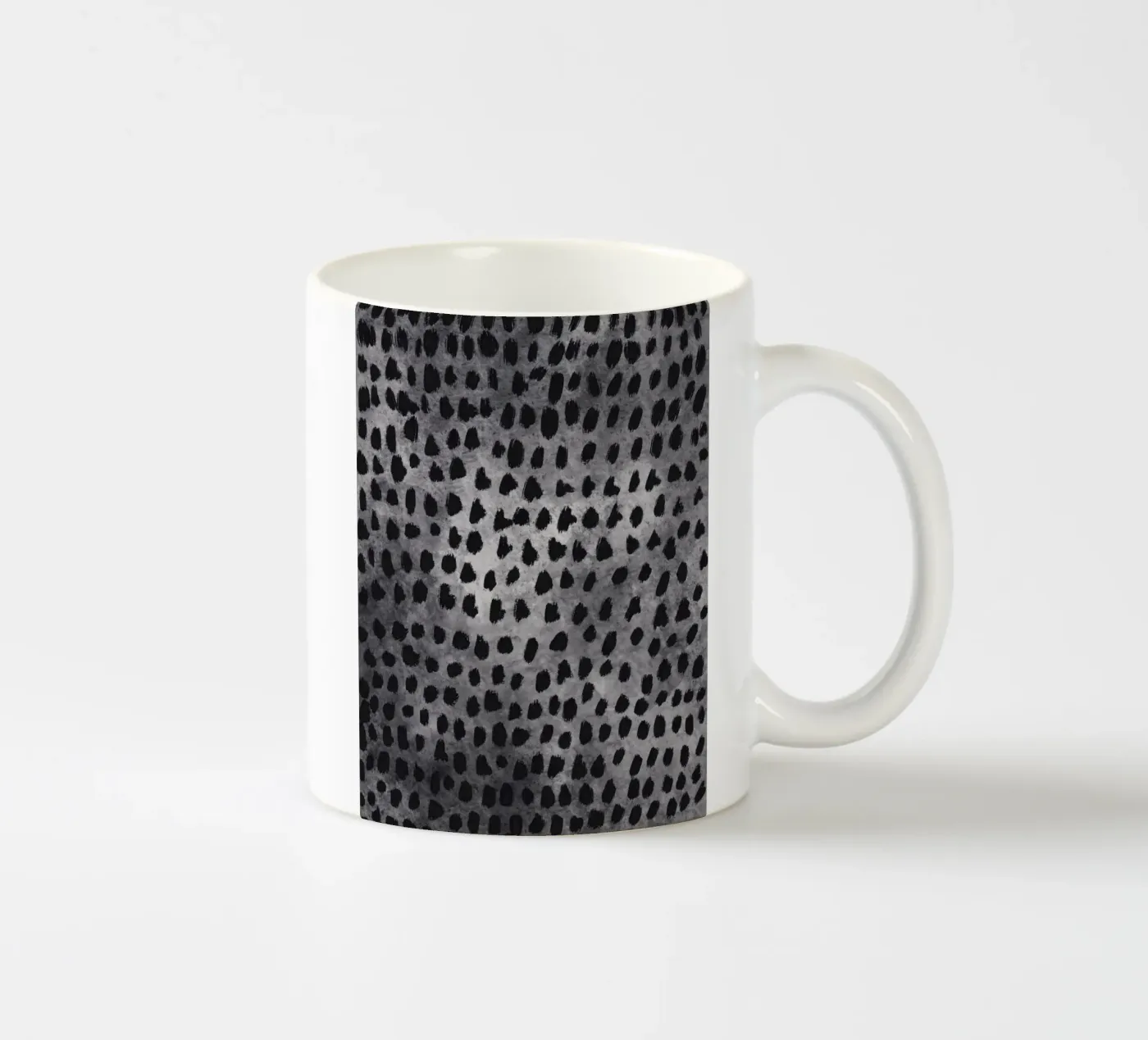 Tiny brushstrokes pattern 04 ceramic mug by Little Dean