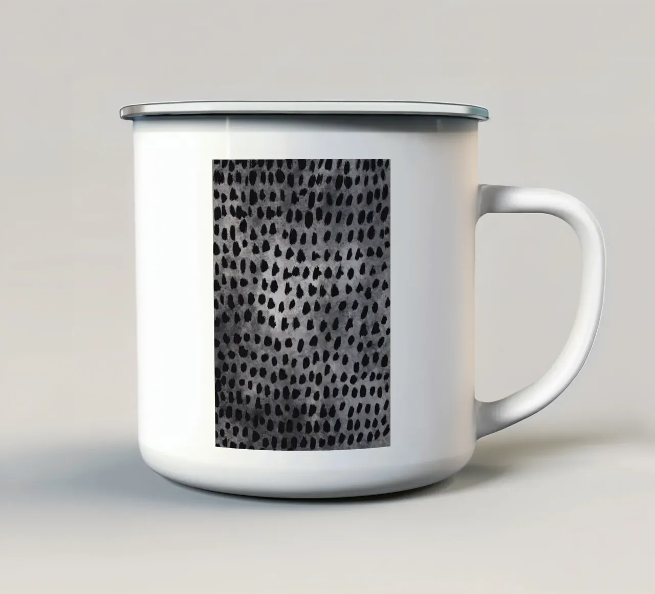 Disegno a piccole pennellate 04 tazza in smalto da Little Dean
