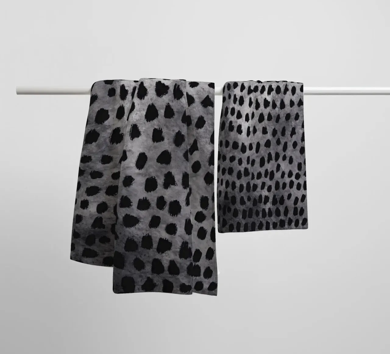 Tiny brushstrokes pattern 04 towel by Little Dean