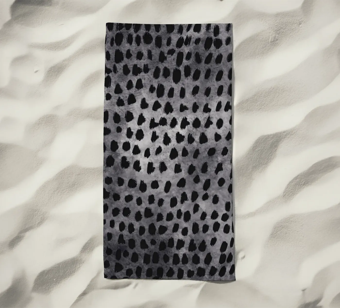 Kleine penseelstreken patroon 04 strandhanddoek van Little Dean