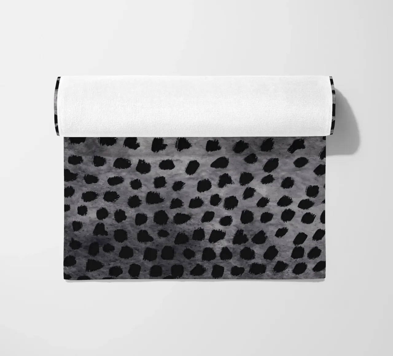 Tiny brushstrokes pattern 04 beach towel by Little Dean