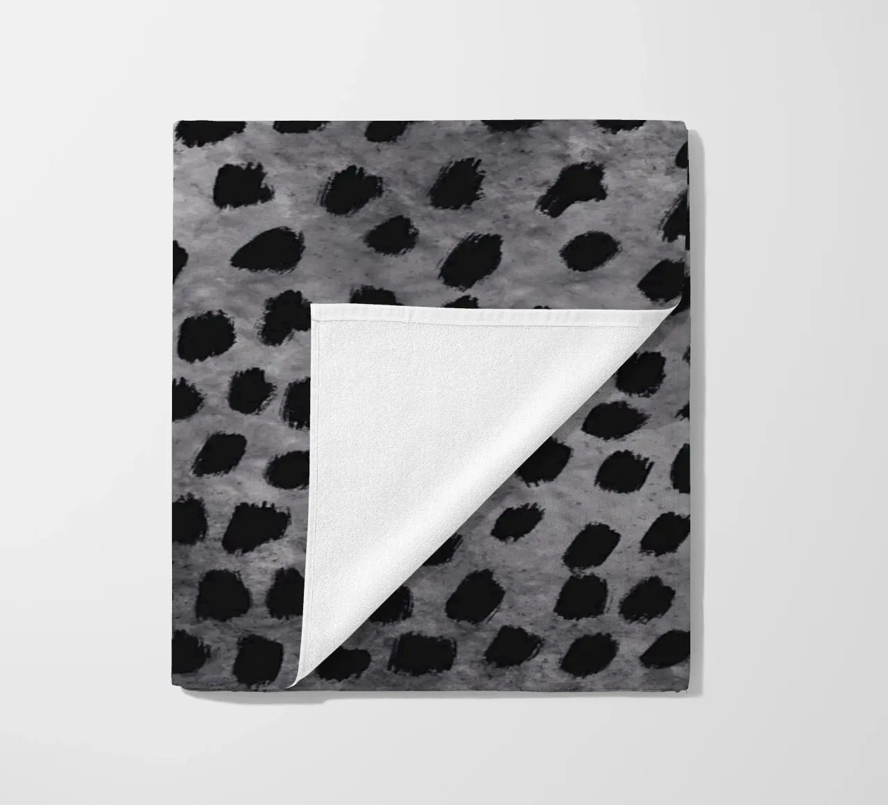 Tiny brushstrokes pattern 04 beach towel by Little Dean