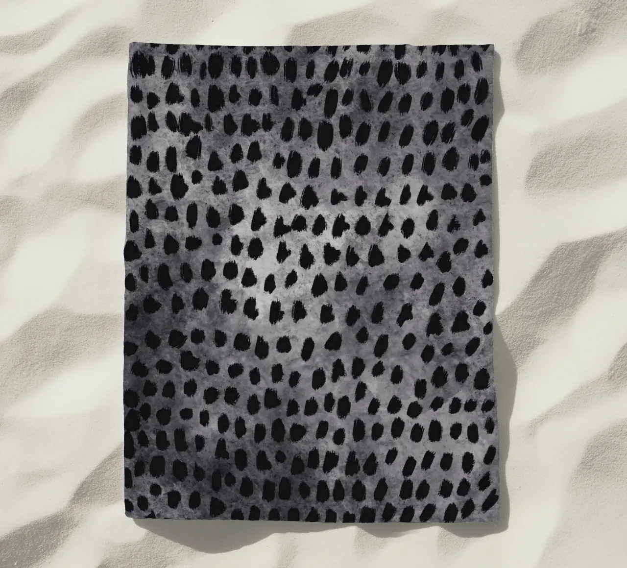 Tiny brushstrokes pattern 04 beach towel by Little Dean