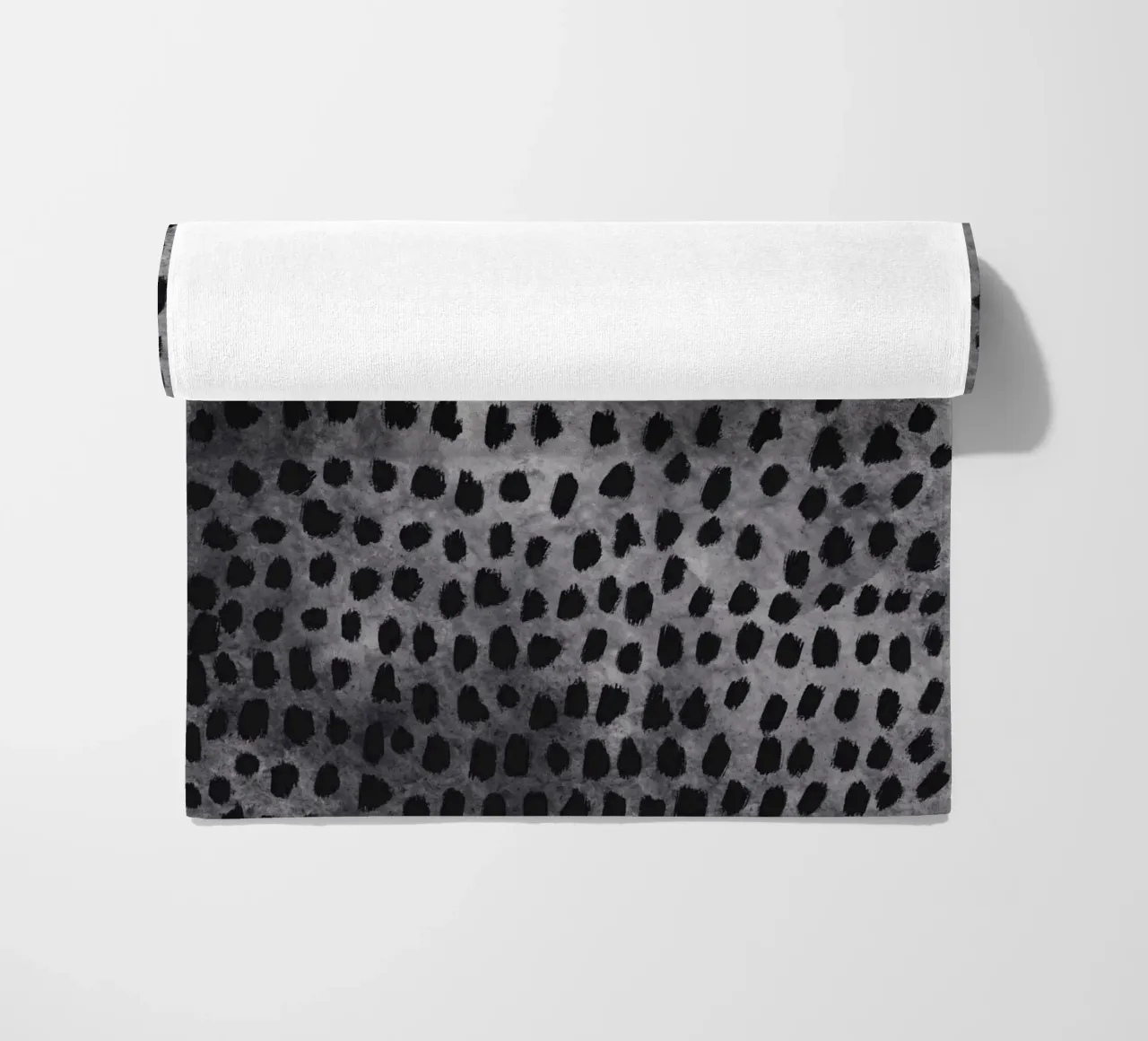 Tiny brushstrokes pattern 04 beach towel by Little Dean