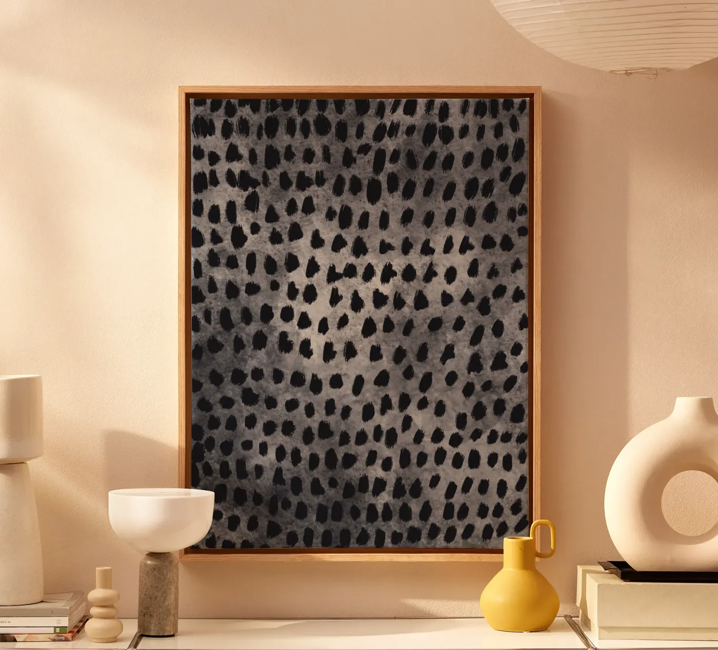 Tiny brushstrokes pattern 04 canvas by Little Dean