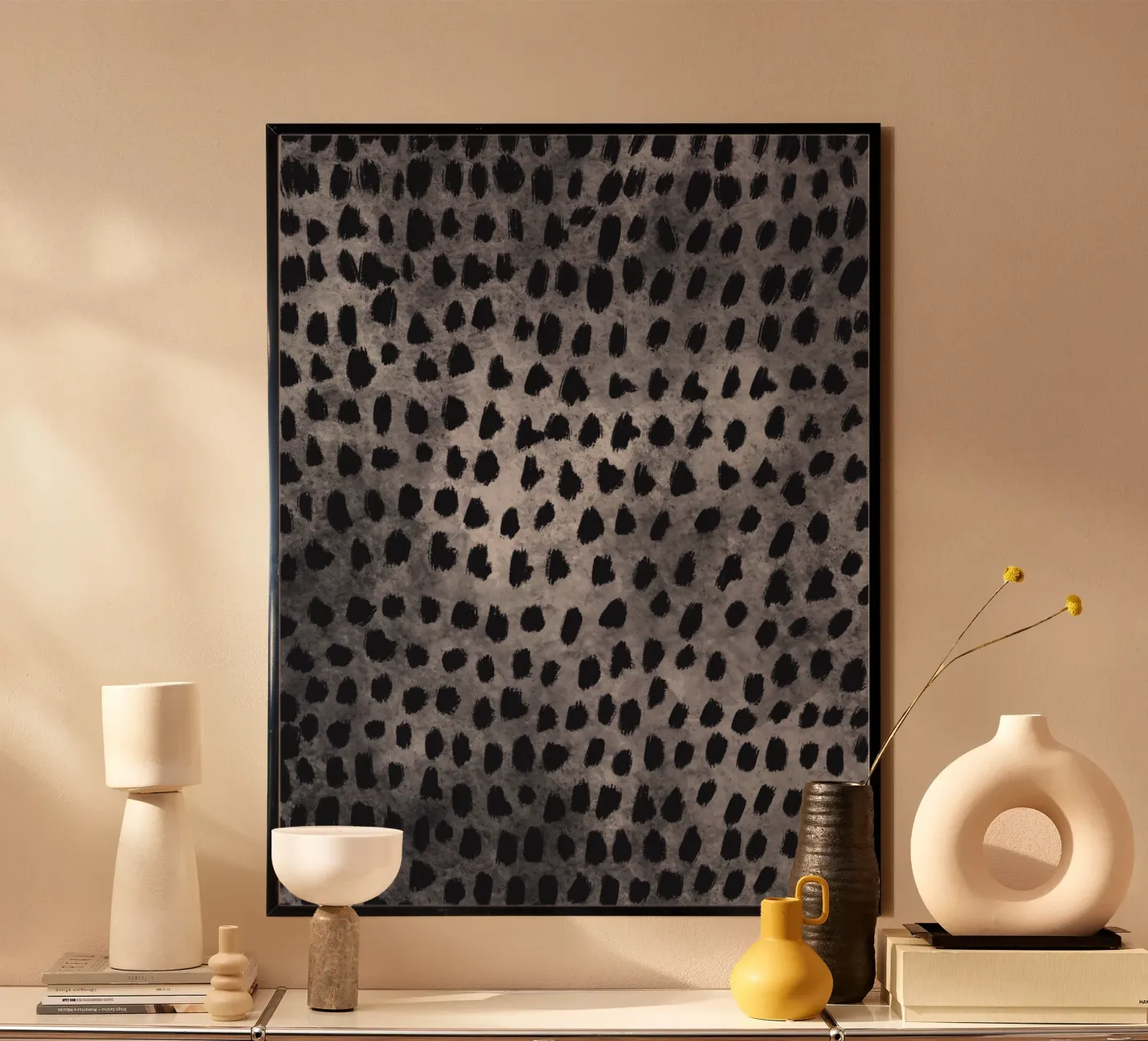 Tiny brushstrokes pattern 04 poster by Little Dean