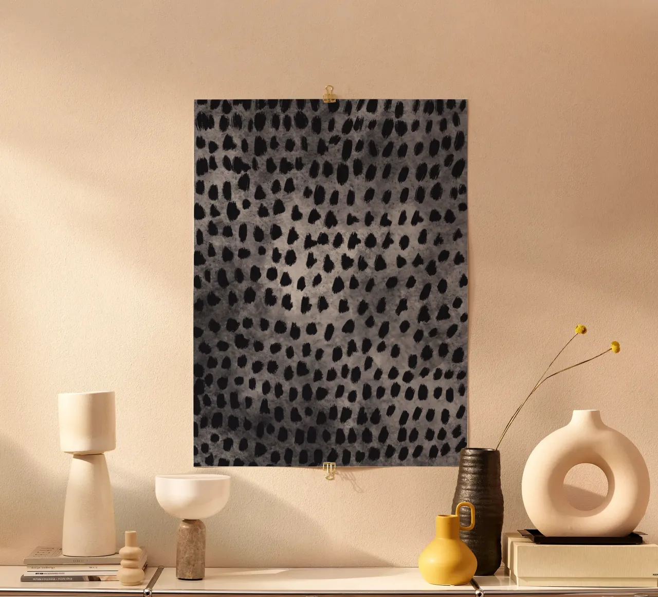 Tiny brushstrokes pattern 04 poster by Little Dean