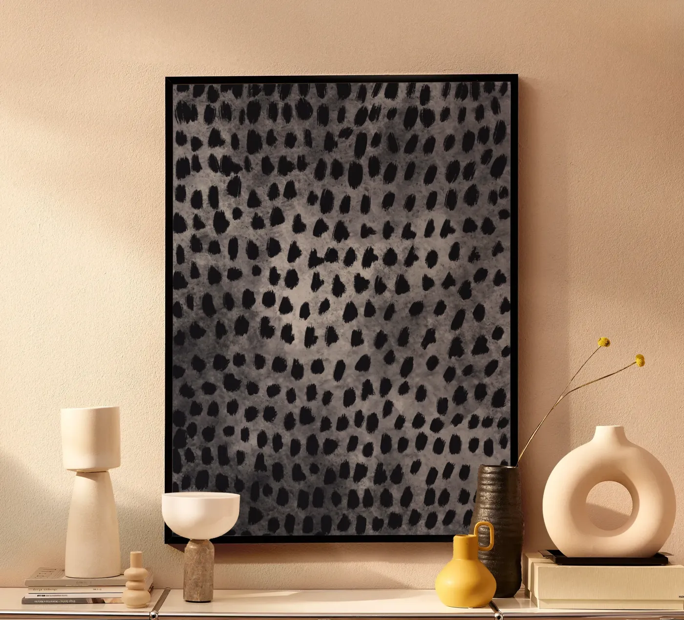 Tiny brushstrokes pattern 04 poster by Little Dean