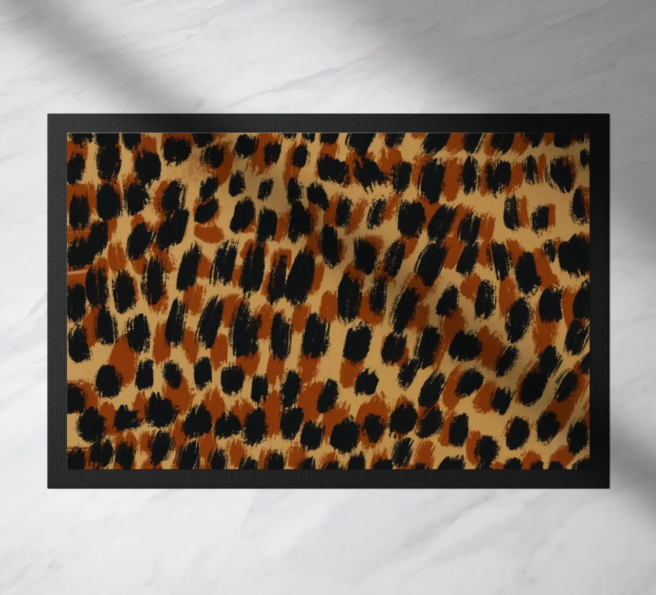 Tiny brushstrokes pattern 05 doormat by Little Dean