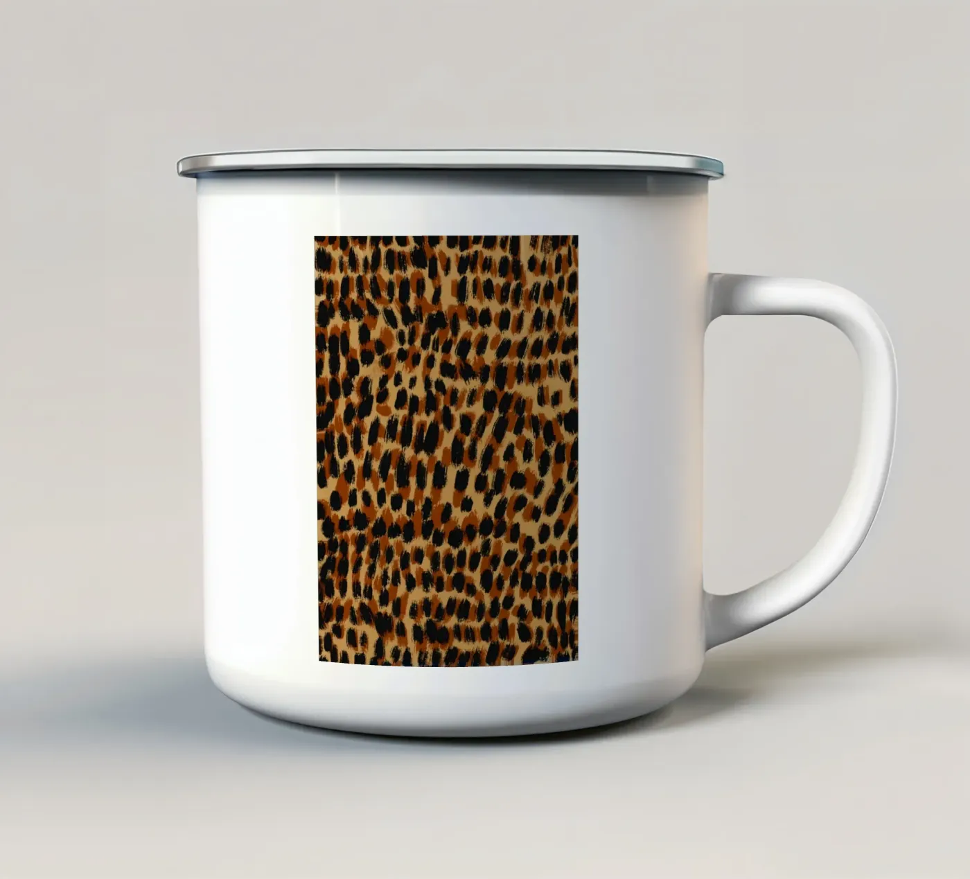 Tiny brushstrokes pattern 05 enamel mug by Little Dean