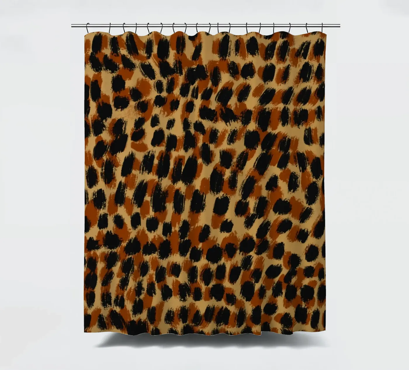 Tiny brushstrokes pattern 05 shower curtain by Little Dean