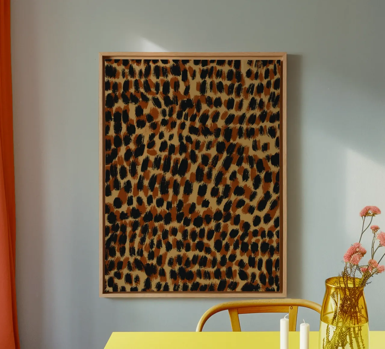 Tiny brushstrokes pattern 05 canvas by Little Dean